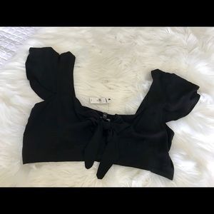 Express Black Crop Top